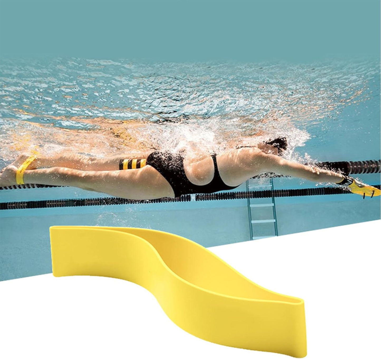 Rubber Ankle Strap for Swimming Swim Band for Legs Resistance Exercise Strength Swimming Training Equipment Accessories Exercise Bands for Women & Men, 3pcs