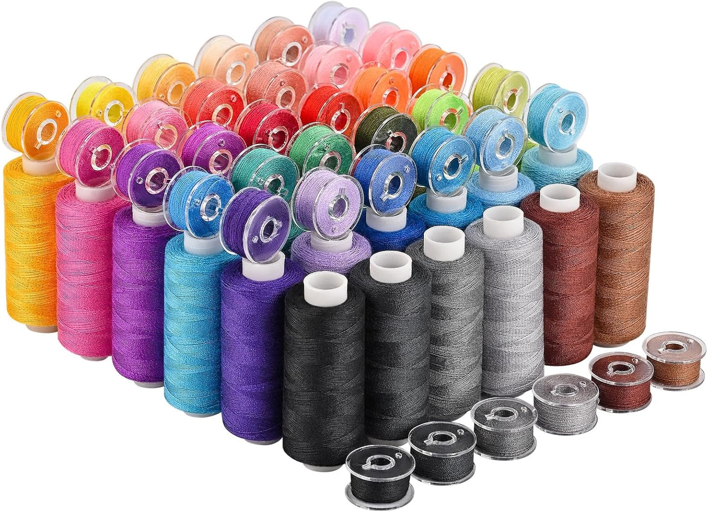 72 pcs Sewing Thread Kit,36 Colors 400y Polyester Thread 36 Colors Bobbins | Thread for Sewing for Hand & Sewing Machine, Emergency and Travel, DIY and Home.