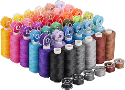 72 pcs Sewing Thread Kit,36 Colors 400y Polyester Thread 36 Colors Bobbins | Thread for Sewing for Hand & Sewing Machine, Emergency and Travel, DIY and Home.
