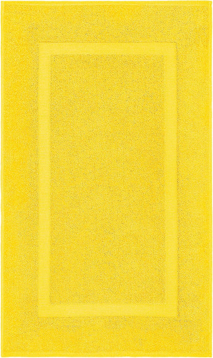100% Cotton Bath Mats for Bathroom Floor Set of 2 Pack, 20x34 Soft Absorbent Washable Quick Dry Tub Bathmat, Yellow