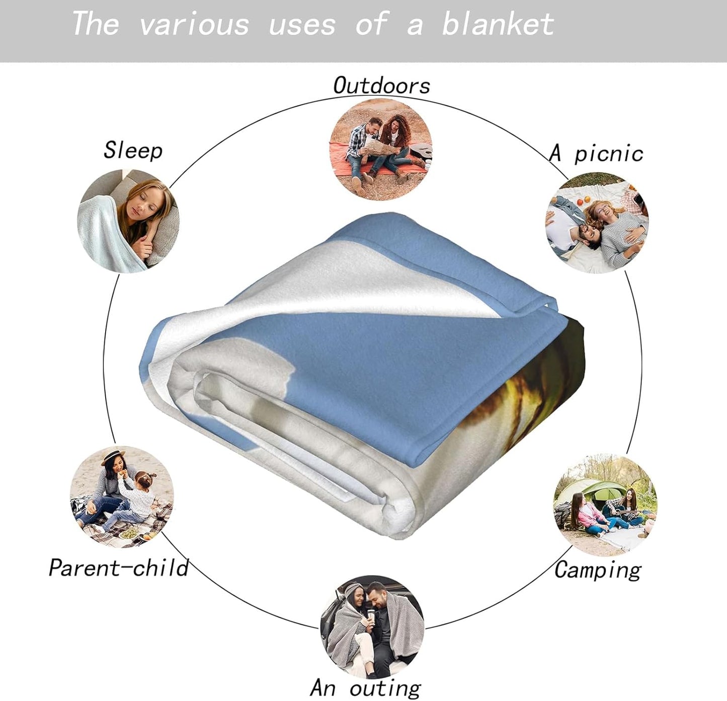 Lemon Fresh Throw Blanket,50x60in,Soft,Lightweight Flannel,Blue Tile and Leaf Fruit Blankets - Gifts for Kids Adult & Food Lovers,for Couch Office Travel,Home Living Room Decor