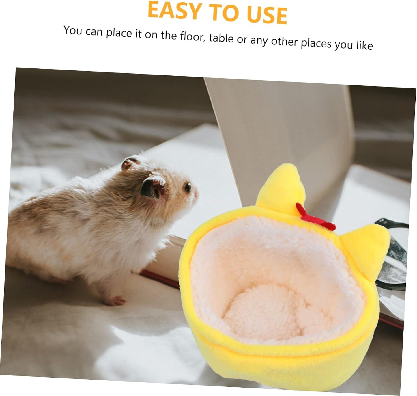 Pet Bed House Cozy Little Yellow Chicken Nest Hamster Bed Small Animal Bedding