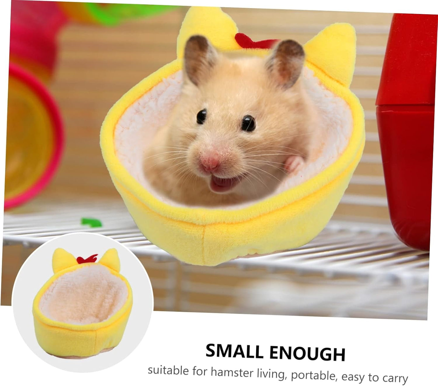 Pet Bed House Cozy Little Yellow Chicken Nest Hamster Bed Small Animal Bedding