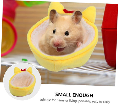 Pet Bed House Cozy Little Yellow Chicken Nest Hamster Bed Small Animal Bedding