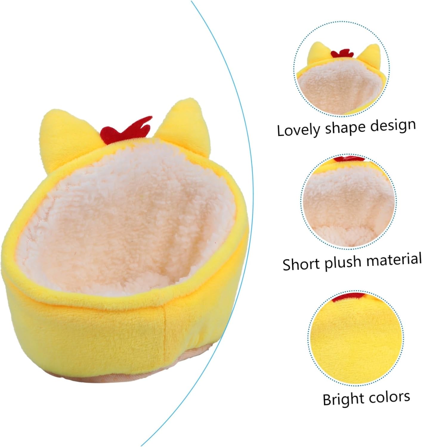 Pet Bed House Cozy Little Yellow Chicken Nest Hamster Bed Small Animal Bedding