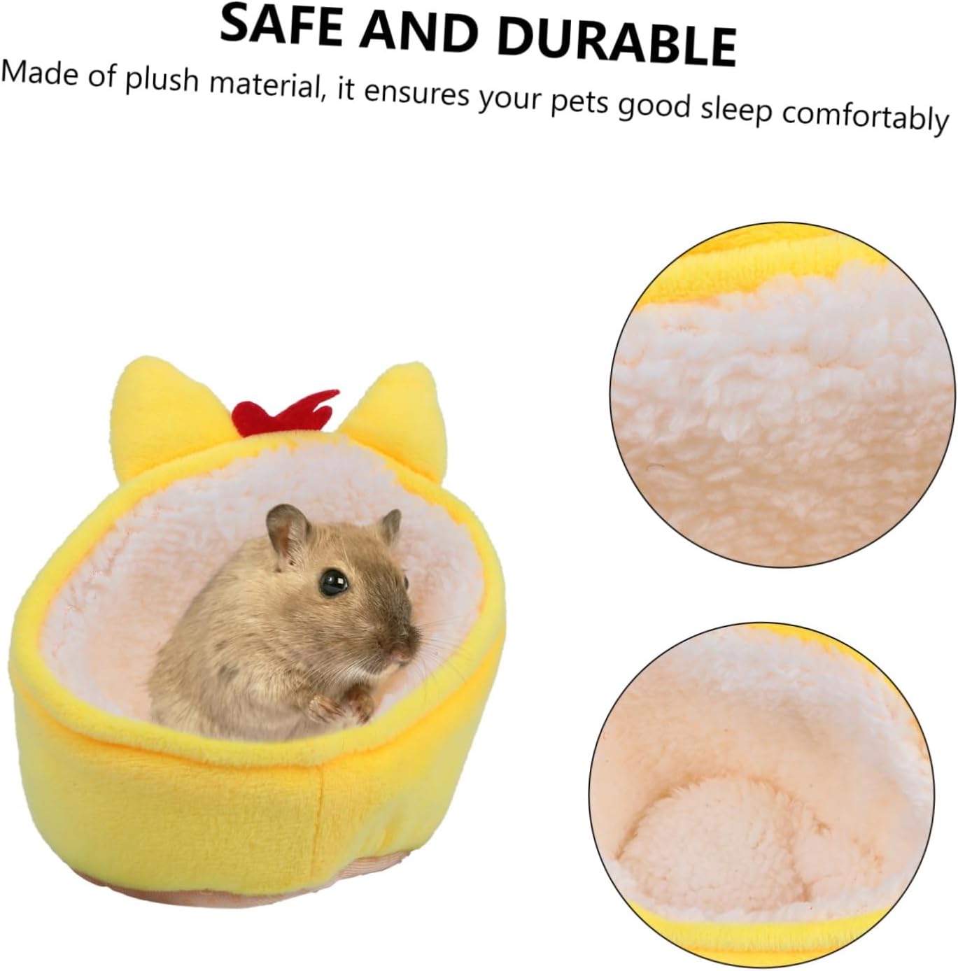 Pet Bed House Cozy Little Yellow Chicken Nest Hamster Bed Small Animal Bedding
