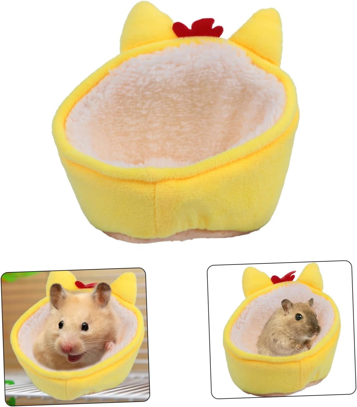 Pet Bed House Cozy Little Yellow Chicken Nest Hamster Bed Small Animal Bedding