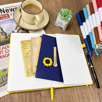 Notebook Journal, College Ruled Notebook Lined A5 160 Pages,Hard Cover Journals for Writing, Notebooks for Work Office School Women Men,5.7 inches x 8.4 inches(Yellow)