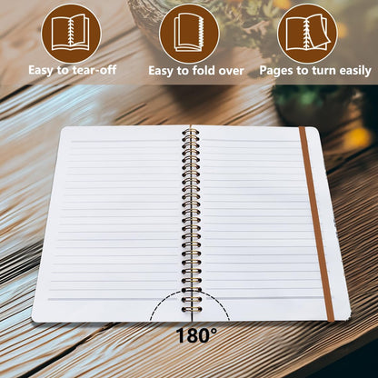 2Pcs Spiral Notebook, Lemon College Ruled Spiral Notebook, Multi Subject Notebooks, 120 Ruled Pages Hardcover Journals for Writing Travel Business Office, Cute Notebooks for Women