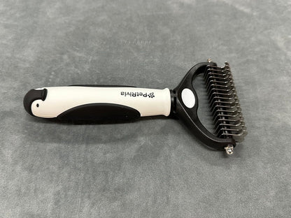 6-in-1 Pet Grooming Kit with Self Cleaning Slicker Brush, Double-Sided Dematting Undercoat Rake, Metal Grooming Comb, Dog & Cat Nail Clippers, Shedding Tool for Dogs, Cats & Rabbits
