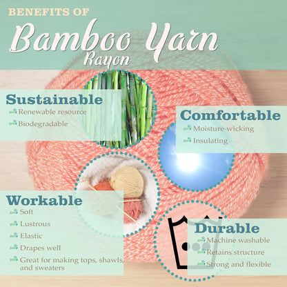 JubileeYarn Bamboo Cotton Sport Yarn - 50g/Skein - Shades of Yellow - 4 Skeins