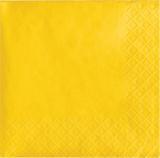 Touch of Color 200 Count 2-Ply Paper Beverage Napkins, School Bus Yellow , one size - 251021