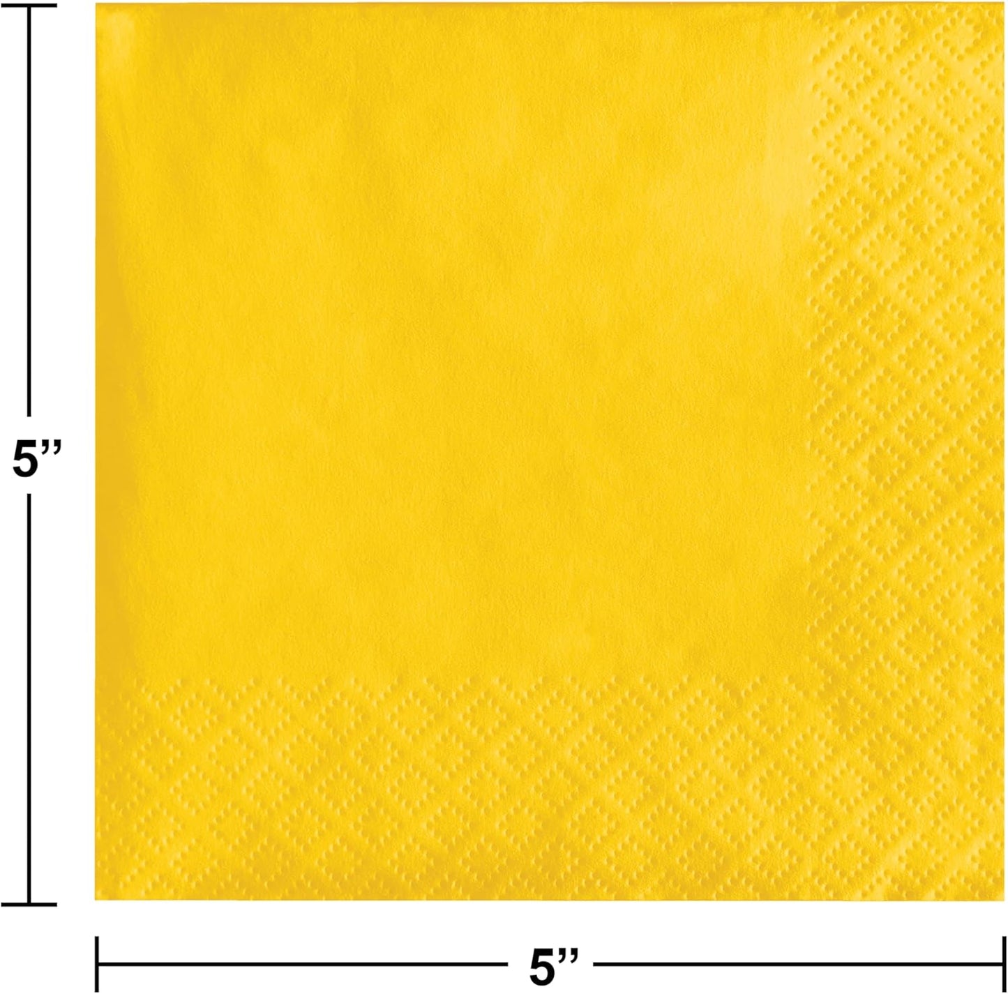 Touch of Color 200 Count 2-Ply Paper Beverage Napkins, School Bus Yellow , one size - 251021