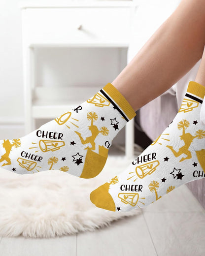 24 Pairs Ankle Cheer Socks Cheerleading Team Cheerleader Socks for Women Girls Cheer Accessories Gifts