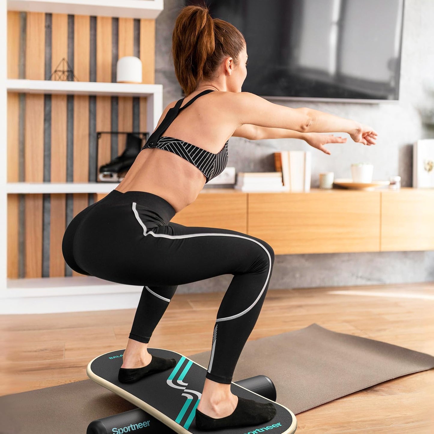 Balance Board, 7-Mode Balance Trainer with Roller & Ball | 7-in-1, Ideal for Home Workouts, Balance Training, Core Exercises and Physical Therapy
