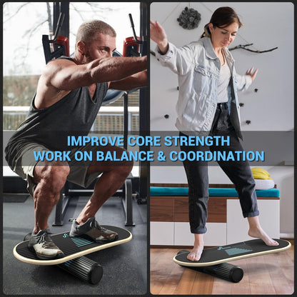 Balance Board, 7-Mode Balance Trainer with Roller & Ball | 7-in-1, Ideal for Home Workouts, Balance Training, Core Exercises and Physical Therapy