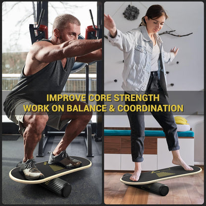 Balance Board, 7-Mode Balance Trainer with Roller & Ball | 7-in-1, Ideal for Home Workouts, Balance Training, Core Exercises and Physical Therapy