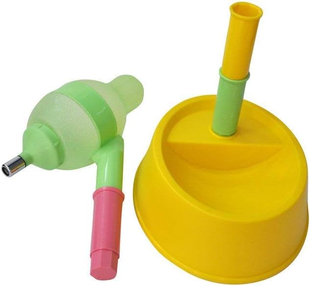 Pet Standing Water Dispenser Adjustable Cat Dog Drinking Water Dispenser Bowl with Detachable Pole Automatically Feeding Water (Yellow)