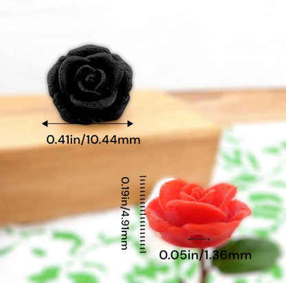 50pcs 3D Printed Sunflower Yellow Rose Detailed Carved Flower Loose Beads for Jewelry Making DIY (Sunflower Yellow)