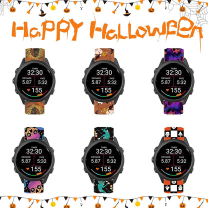 Thanksgiving Watch Bands Compatible with Garmin Forerunner 265S/255S/Venu 4 41mm/Vívoactive 4S/Vívomove 3S, Quick Release Soft Silicone Halloween Bracelet Fit for Smartwatch for Women Men