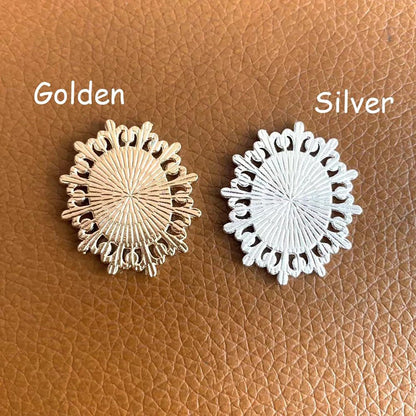 5PCS 28 * 25MM Rhinestone Buttons for Needlework Sewing Flatback Embellishments Decorative Button for Clothing DIY Manualidades Wedding Accessories Decorative