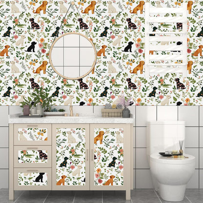 Birds on Lemons Tree Peel and Stick Wallpaper 17.4" x 118" | Renter Friendly, Removable & Waterproof, Vinyl Easy Install for Bedrooms, Bathrooms, Kitchens, Cabinets and Home Decor