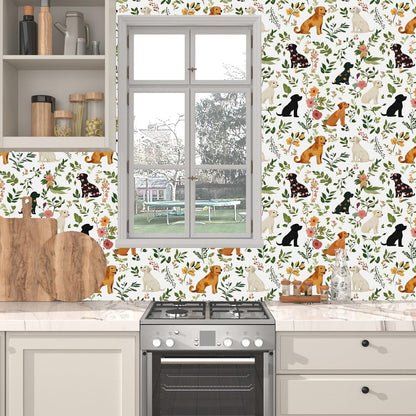 Birds on Lemons Tree Peel and Stick Wallpaper 17.4" x 118" | Renter Friendly, Removable & Waterproof, Vinyl Easy Install for Bedrooms, Bathrooms, Kitchens, Cabinets and Home Decor