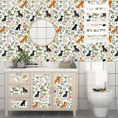 Birds on Lemons Tree Peel and Stick Wallpaper 17.4" x 118" | Renter Friendly, Removable & Waterproof, Vinyl Easy Install for Bedrooms, Bathrooms, Kitchens, Cabinets and Home Decor