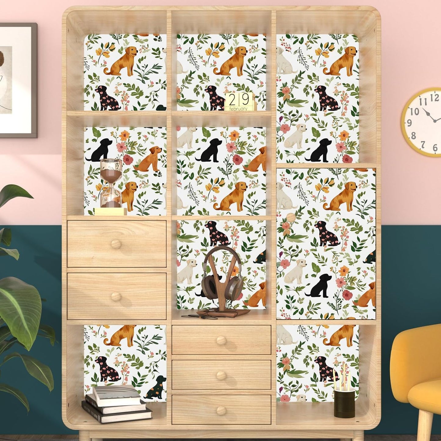 Birds on Lemons Tree Peel and Stick Wallpaper 17.4" x 118" | Renter Friendly, Removable & Waterproof, Vinyl Easy Install for Bedrooms, Bathrooms, Kitchens, Cabinets and Home Decor