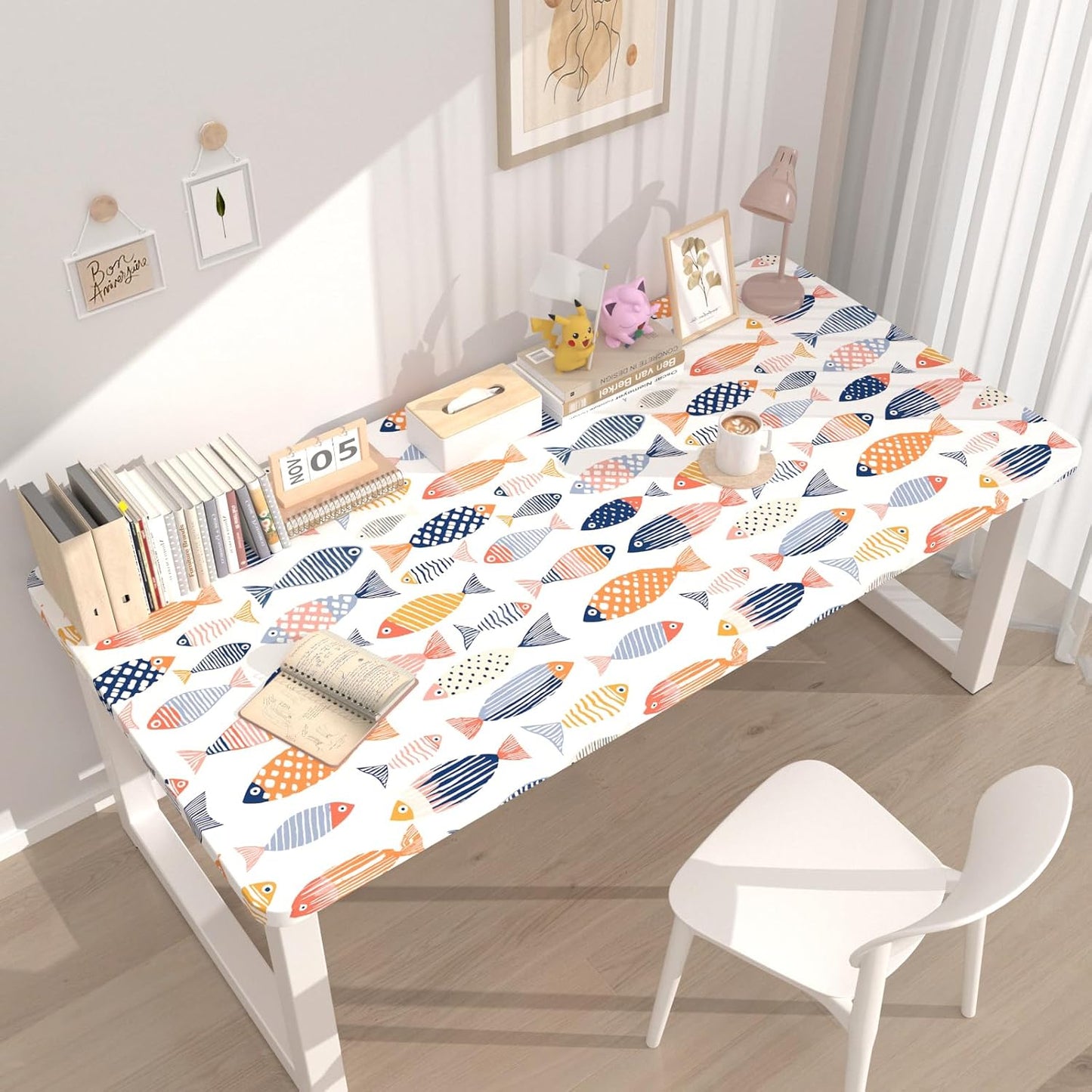 Birds on Lemons Tree Peel and Stick Wallpaper 17.4" x 118" | Renter Friendly, Removable & Waterproof, Vinyl Easy Install for Bedrooms, Bathrooms, Kitchens, Cabinets and Home Decor
