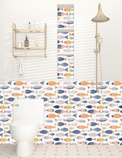 Birds on Lemons Tree Peel and Stick Wallpaper 17.4" x 118" | Renter Friendly, Removable & Waterproof, Vinyl Easy Install for Bedrooms, Bathrooms, Kitchens, Cabinets and Home Decor