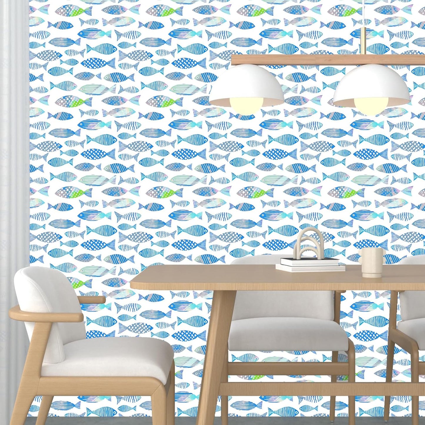 Birds on Lemons Tree Peel and Stick Wallpaper 17.4" x 118" | Renter Friendly, Removable & Waterproof, Vinyl Easy Install for Bedrooms, Bathrooms, Kitchens, Cabinets and Home Decor