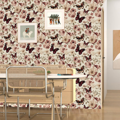 Birds on Lemons Tree Peel and Stick Wallpaper 17.4" x 118" | Renter Friendly, Removable & Waterproof, Vinyl Easy Install for Bedrooms, Bathrooms, Kitchens, Cabinets and Home Decor