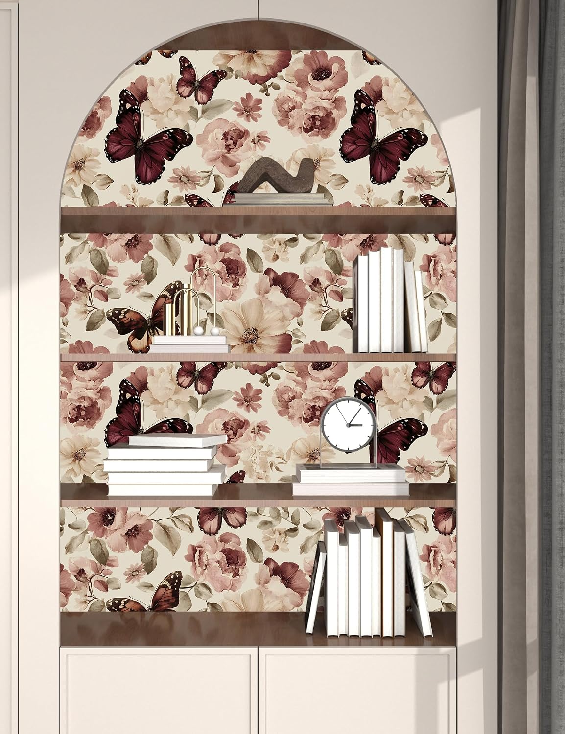 Birds on Lemons Tree Peel and Stick Wallpaper 17.4" x 118" | Renter Friendly, Removable & Waterproof, Vinyl Easy Install for Bedrooms, Bathrooms, Kitchens, Cabinets and Home Decor