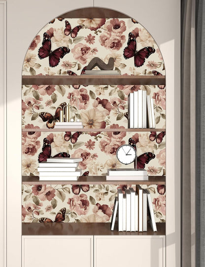 Birds on Lemons Tree Peel and Stick Wallpaper 17.4" x 118" | Renter Friendly, Removable & Waterproof, Vinyl Easy Install for Bedrooms, Bathrooms, Kitchens, Cabinets and Home Decor