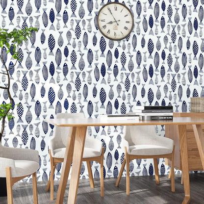 Birds on Lemons Tree Peel and Stick Wallpaper 17.4" x 118" | Renter Friendly, Removable & Waterproof, Vinyl Easy Install for Bedrooms, Bathrooms, Kitchens, Cabinets and Home Decor