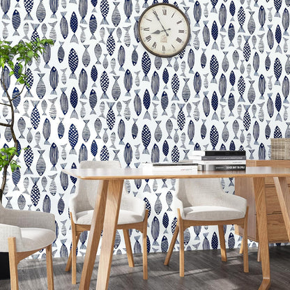 Birds on Lemons Tree Peel and Stick Wallpaper 17.4" x 118" | Renter Friendly, Removable & Waterproof, Vinyl Easy Install for Bedrooms, Bathrooms, Kitchens, Cabinets and Home Decor