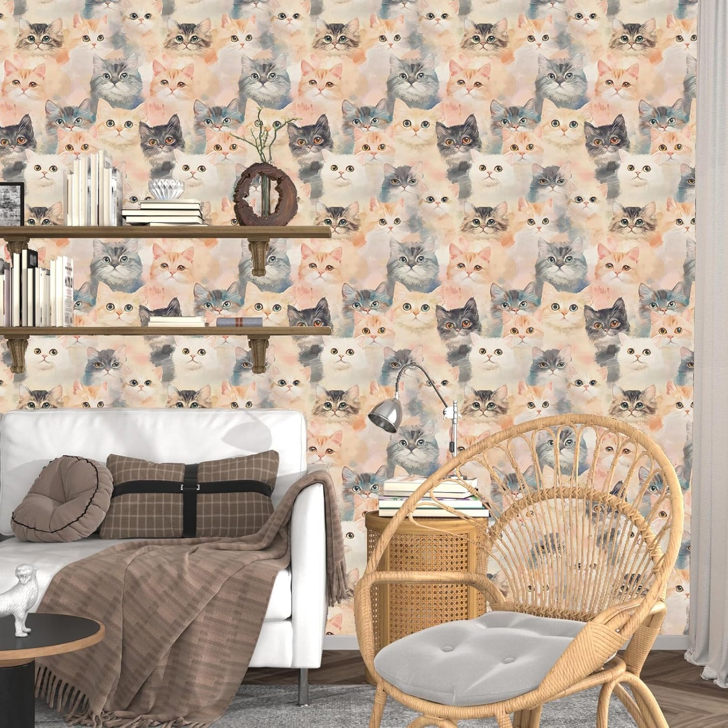 Birds on Lemons Tree Peel and Stick Wallpaper 17.4" x 118" | Renter Friendly, Removable & Waterproof, Vinyl Easy Install for Bedrooms, Bathrooms, Kitchens, Cabinets and Home Decor