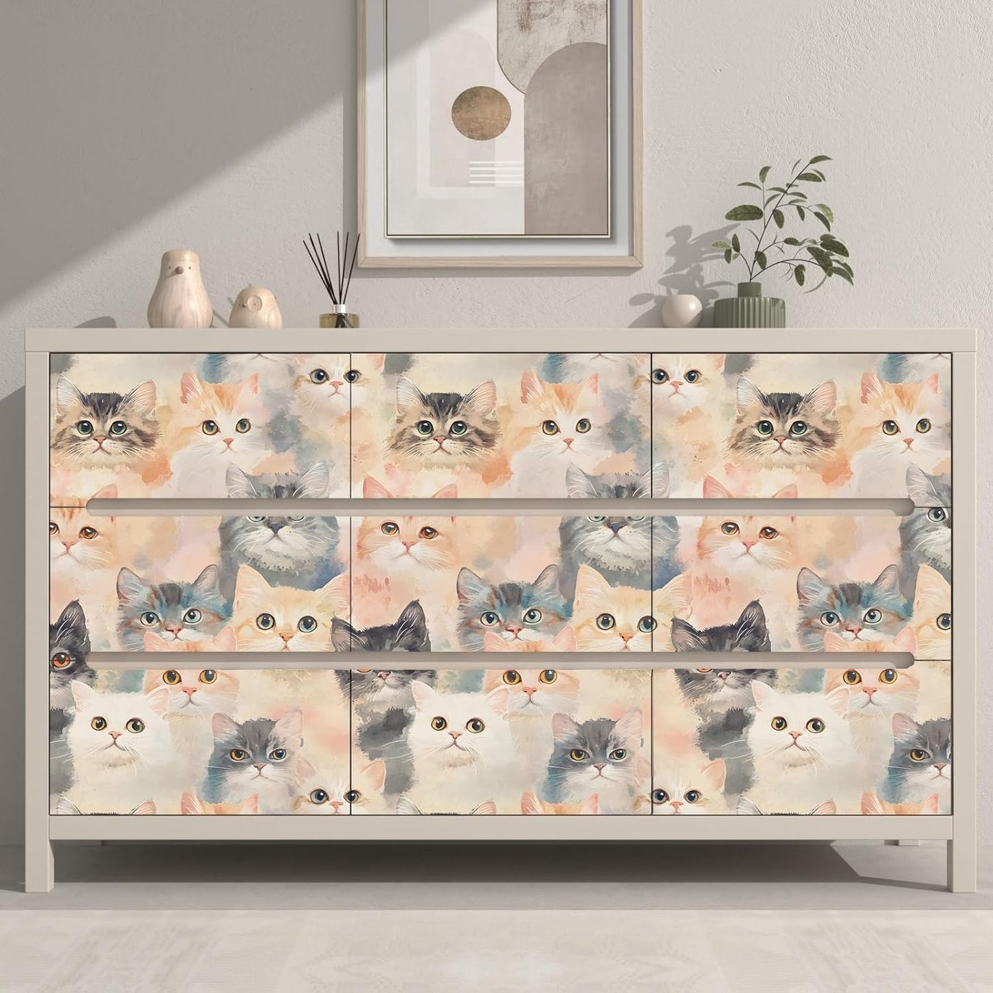 Birds on Lemons Tree Peel and Stick Wallpaper 17.4" x 118" | Renter Friendly, Removable & Waterproof, Vinyl Easy Install for Bedrooms, Bathrooms, Kitchens, Cabinets and Home Decor