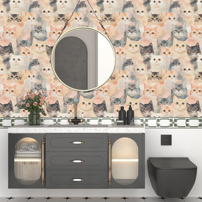 Birds on Lemons Tree Peel and Stick Wallpaper 17.4" x 118" | Renter Friendly, Removable & Waterproof, Vinyl Easy Install for Bedrooms, Bathrooms, Kitchens, Cabinets and Home Decor