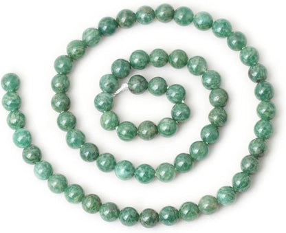 60PCS 6mm Natural Yellow Lemon Jade Gemstone Round Loose Beads for Jewelry Making DIY Findings 1 Strand 15"