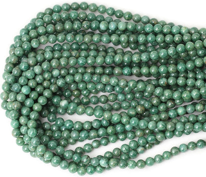 60PCS 6mm Natural Yellow Lemon Jade Gemstone Round Loose Beads for Jewelry Making DIY Findings 1 Strand 15"