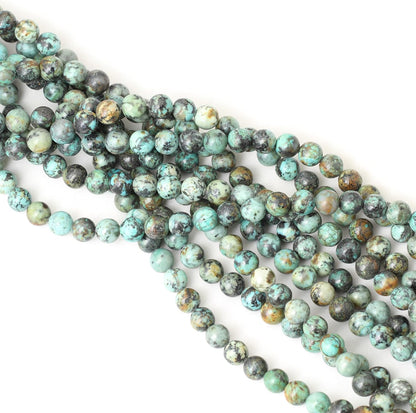 60PCS 6mm Natural Yellow Lemon Jade Gemstone Round Loose Beads for Jewelry Making DIY Findings 1 Strand 15"
