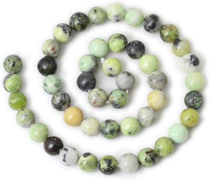 60PCS 6mm Natural Yellow Lemon Jade Gemstone Round Loose Beads for Jewelry Making DIY Findings 1 Strand 15"