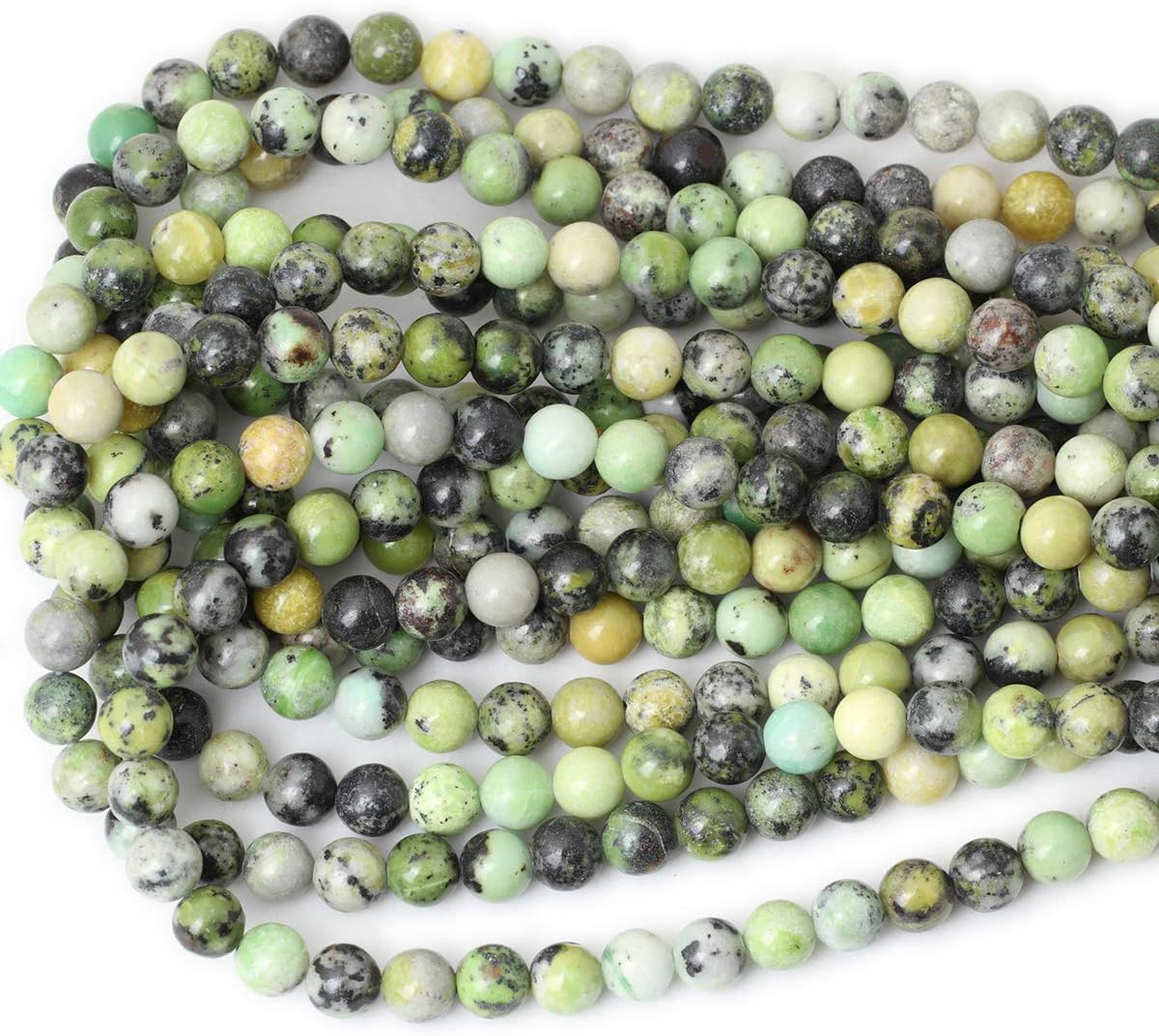 60PCS 6mm Natural Yellow Lemon Jade Gemstone Round Loose Beads for Jewelry Making DIY Findings 1 Strand 15"