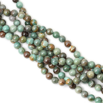 60PCS 6mm Natural Yellow Lemon Jade Gemstone Round Loose Beads for Jewelry Making DIY Findings 1 Strand 15"