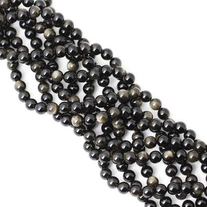 60PCS 6mm Natural Yellow Lemon Jade Gemstone Round Loose Beads for Jewelry Making DIY Findings 1 Strand 15"