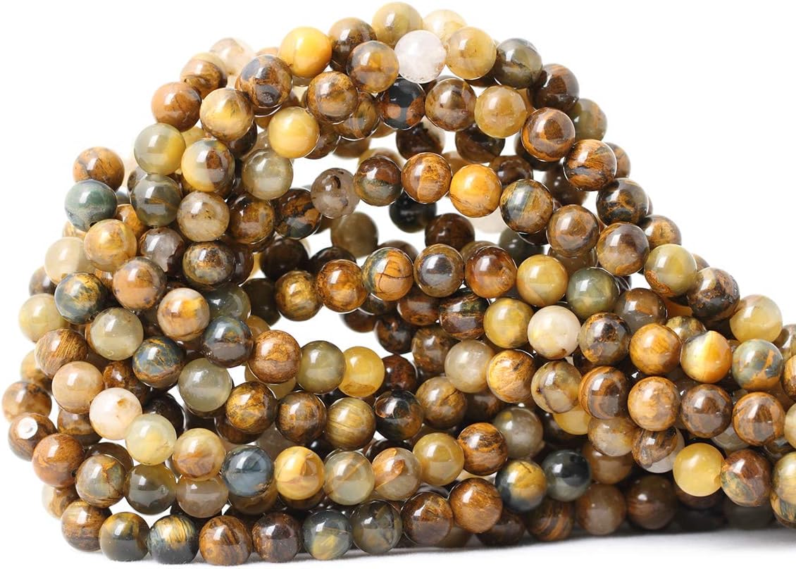 60PCS 6mm Natural Yellow Lemon Jade Gemstone Round Loose Beads for Jewelry Making DIY Findings 1 Strand 15"