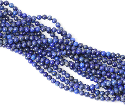 60PCS 6mm Natural Yellow Lemon Jade Gemstone Round Loose Beads for Jewelry Making DIY Findings 1 Strand 15"