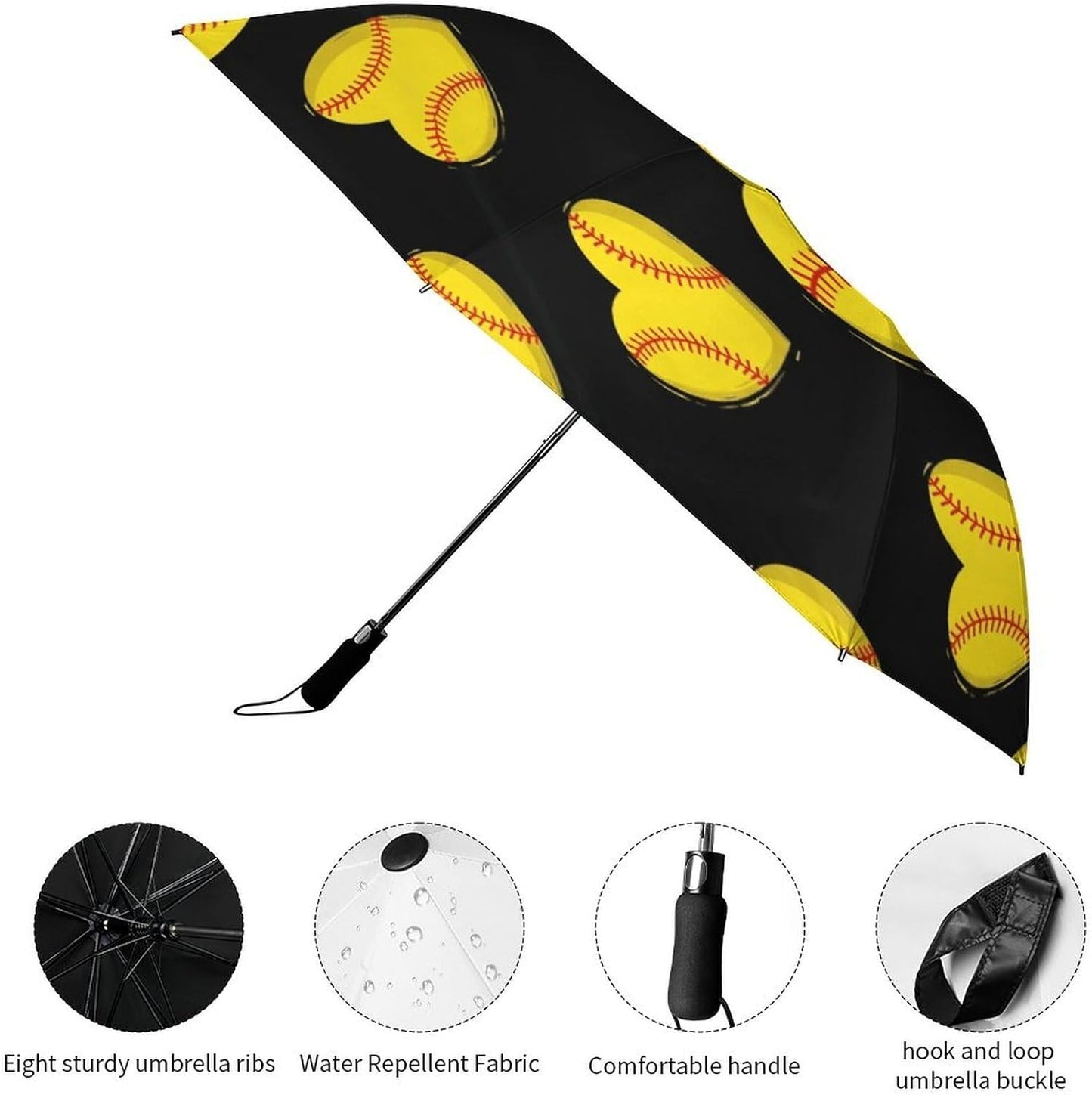 Folding Umbrella Auto Open Close 3 Fold Travel Umbrella Purple Cartoon Animal Windproof Sun Protection Compact Portable for Rain UV Defense